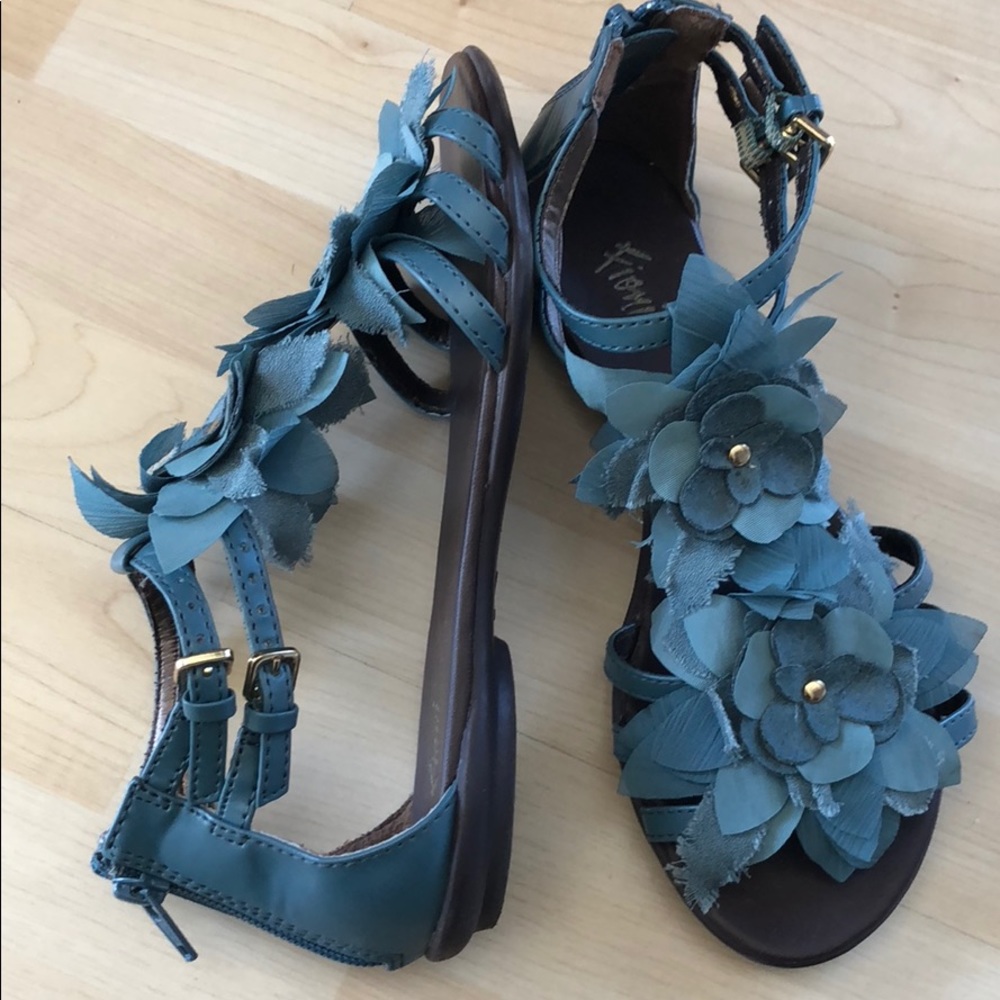 beautiful flower shoes size 7 - Picture 3 of 6